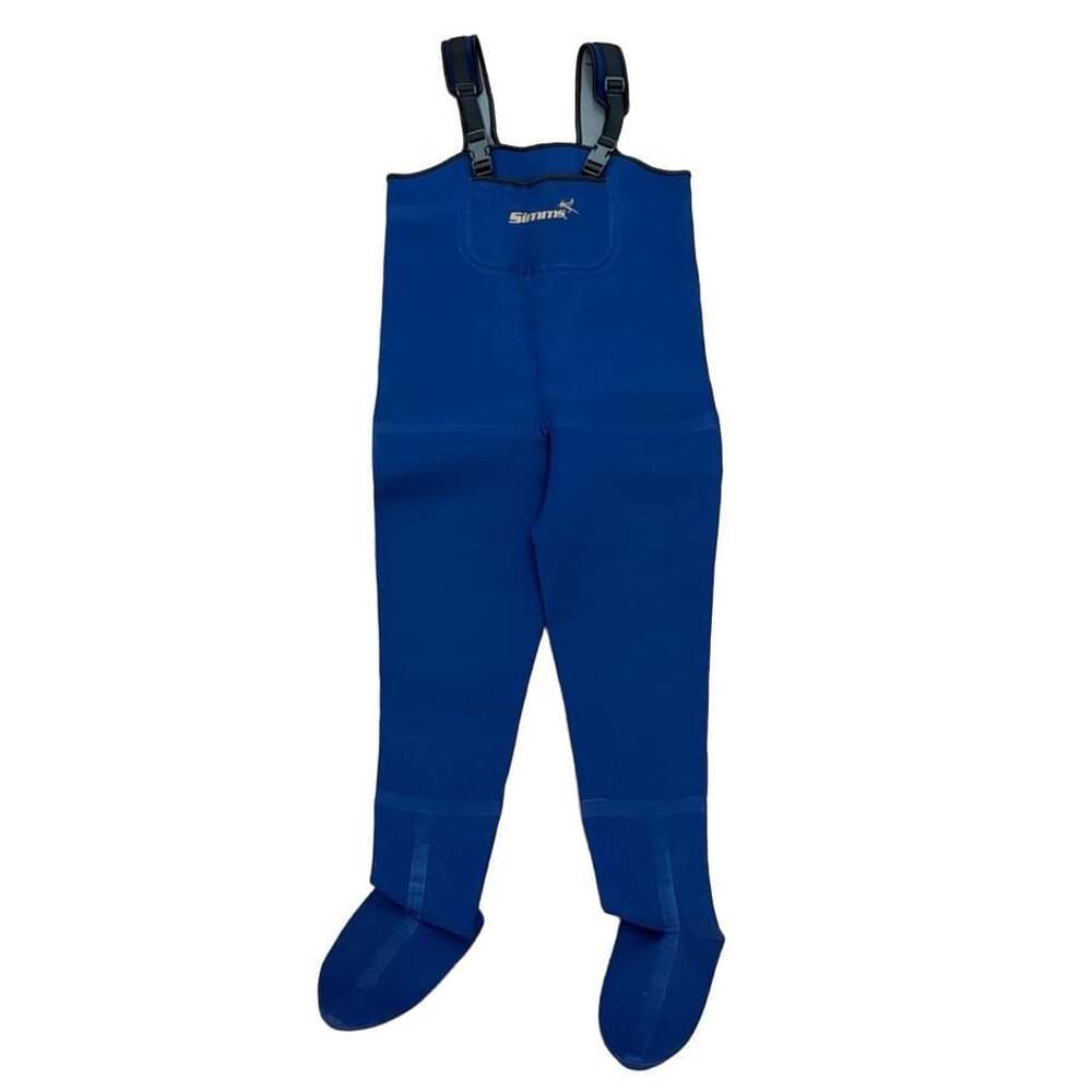 Simms Chest Waders Men's SK Blue Neoprene Fishing Hunting Made USA Waterproof